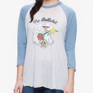 OBEY NO BULLSHIT RAGLAN